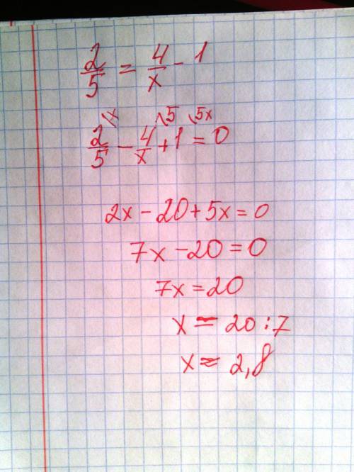 1)начертите графики функций: y= -3x+3 и y=x-3 2)решите уравнение: 2/5=4/x-1