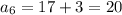 a_6=17+3=20