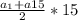 \frac{ a_{1} +a15}{2} *15