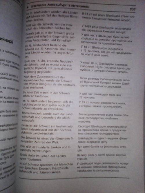 Розповідь на німецькій мові про швейцарію
