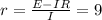 r= \frac{E- IR}{I} = 9