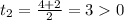 t_{2}= \frac{4+2}{2}=30