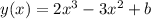 y(x)=2x^3-3x^2+b