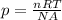 p= \frac{nRT}{NA}