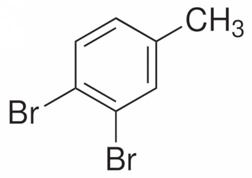 Написать структурную формулу 3,4-дибромтолуол