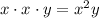 x\cdot x\cdot y=x^2y