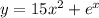 y=15x^2+e^x