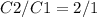 C2/C1=2/1