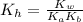 K_h = \frac{K_w}{K_aK_b}