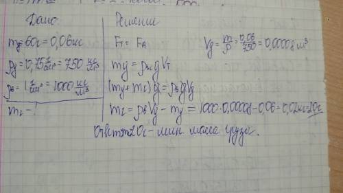 Вводе плавает деревянный кубик массой m=60 г. если плотность воды равна p1=1г/см^3, а плотность древ