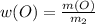 w(O) = \frac{m(O)}{m_2}