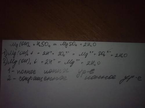 Mg(oh)2+h2so4=mgso4+2h2o ,надо записать в ионном виде! )