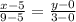 \frac{x-5}{9-5} = \frac{y-0}{3-0}