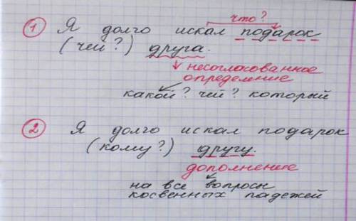 я долго искал подарок друга. в этом предложении нужно определить какими членами предложения являют