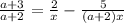 \frac{a+3}{a+2} = \frac{2}{x} - \frac{5}{(a+2)x}