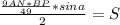 \frac{\frac{9AN*BP}{49}*sina}{2}=S