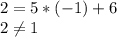 2=5*(-1)+6\\2\neq 1