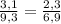 \frac{3,1}{9,3}= \frac{2,3}{6,9}