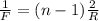 \frac{1}{F} =(n-1) \frac{2}{R}