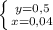 \left \{ {{y=0,5} \atop {x=0,04}} \right.