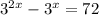 3^{2x}- 3^{x}=72