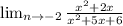 \lim_{n \to -2} \frac{x^2+2x}{x^2+5x+6}