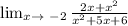 \lim_{x \to \ -2} \frac{2x+ x^{2} }{ x^{2} +5x+6}