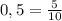 0,5=\frac5{10}