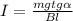 I= \frac{mgtg \alpha }{Bl}