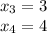 x_3=3 \\ x_4=4