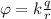 \varphi =k \frac{q}{r}