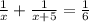 \frac{1}{x} + \frac{1}{x+5} = \frac{1}{6}