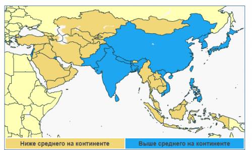 1.наименьшая плотность населения характерна для стран: а.сев. и центр. азии б.центр. и вост. азии в.