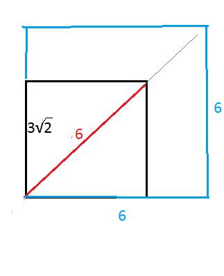 Начерти квадрат авсд длина диагонали которого 6 см дострой его до квадрата длиной стороны 6 см и най