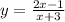 y= \frac{2x-1}{x+3}