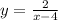 y= \frac{2}{x-4}