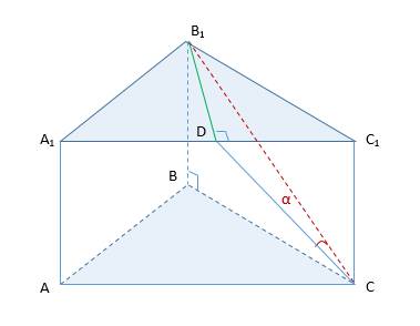 Восновании прямой призмы abca1b1c1 лежит равнобедренный тоеугольник abc в котором ab равен bc равен