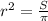 r^{2} = \frac{S}{ \pi }