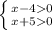 \left \{ {{x-40} \atop {x+50}} \right.