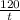 \frac{120}{t}