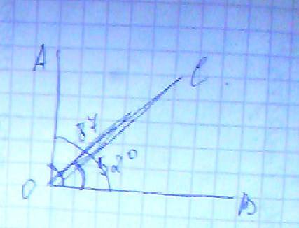 Угол аов равен 87 градусов. внутри данного угла проведен луч ос. найдтте градус ную меру угла аос ес