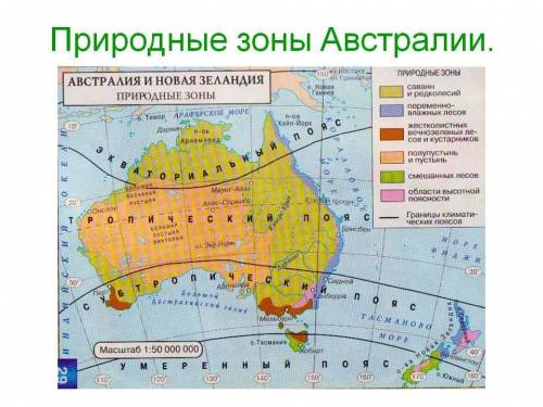 Какая природная зона занимает наибольшую территорию в пределах материка австралия