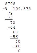 Выполни деление с остатком ! и сделай 879\8 791\9 677\7 960\9