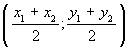 Даны координаты точек a( - 3; 6) и b( 1; 2). найдите координаты середины отрезка ab.