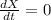 \frac{dX}{dt} = 0