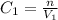 C_1 = \frac{n}{V_1}