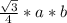 \frac{ \sqrt{3} }{4} *a*b