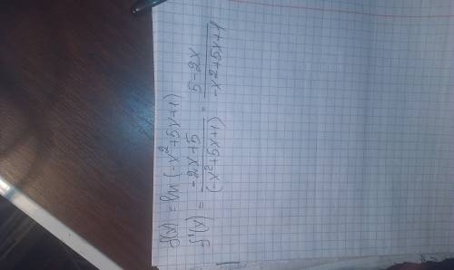 Вычислить производную функции f(x)=ln(-x в квадрате+5x+1)