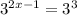 3^{2x-1}=3^3