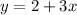 y=2+3x